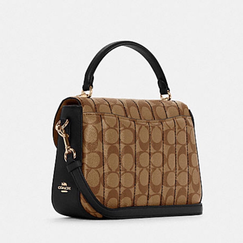 Coach Marlie Top Handle Satchel Crossbody In Sig Canvas Bag $450 - Picture 8 of 13